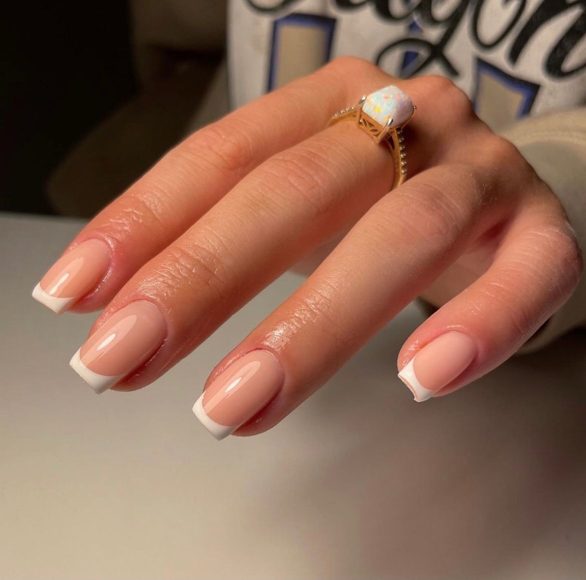 short nails french tip
