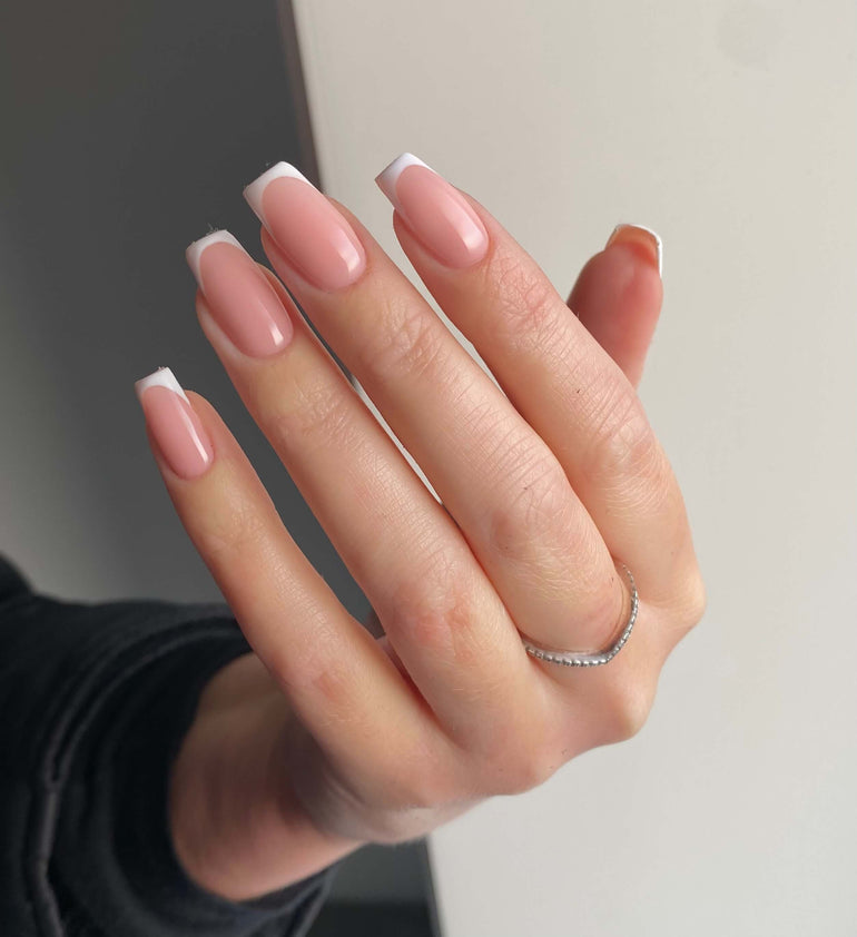 French manicure square by Lauren Mcnair