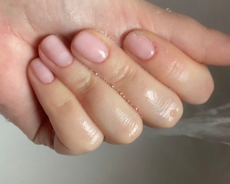 Pink gel nails by Lauren Mcnair