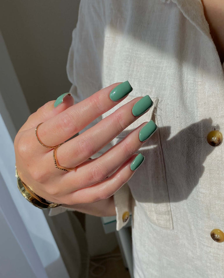 Creamy khaki gel polish by Lauren Mcnair
