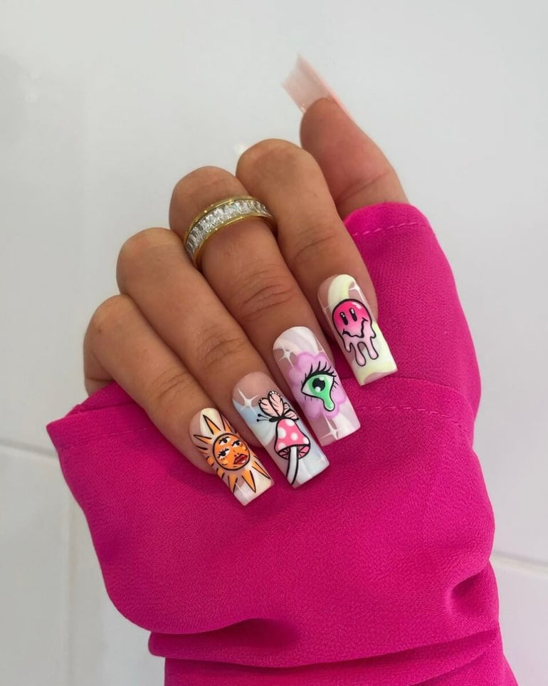 Illustration nail art by Tori Watterson